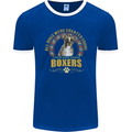 A Boxer Dog Mens Ringer T-Shirt FotL Royal Blue/White