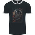 Warrior of the Samurai Japanese MMA Mens Ringer T-Shirt FotL Black/White