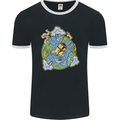 Climate Change Earth Destruction Nuclear War Mens Ringer T-Shirt FotL Black/White