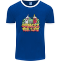 Spliff & Lighter Homies Funny Weed Cannabis Mens Ringer T-Shirt FotL Royal Blue/White