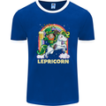 Lepricorn Funny St Patricks Day Leprechaun Mens Ringer T-Shirt FotL Royal Blue/White
