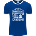 Symptoms I Just Need to Go Canoeing Funny Mens Ringer T-Shirt FotL Royal Blue/White