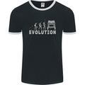 4X4 Evolution Off Road Roading Funny Mens Ringer T-Shirt FotL Black/White