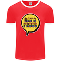 Gay and Proud LGBT Pride Awareness Mens Ringer T-Shirt FotL Red/White