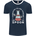 Chemistry is Like Cooking Funny Science Mens Ringer T-Shirt FotL Navy Blue/White