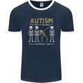 Autism A Different Ability Autistic ASD Mens Ringer T-Shirt FotL Navy Blue/White