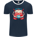 Golf See You at Hole Funny 19th Hole Beer Mens Ringer T-Shirt FotL Navy Blue/White