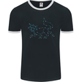 Fox Celtic Zodiac Sign Mens Ringer T-Shirt FotL Black/White