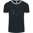 Fox Celtic Zodiac Sign Mens Ringer T-Shirt FotL Black/White