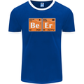 Beer Periodic Table Chemistry Geek Funny Mens Ringer T-Shirt FotL Royal Blue/White