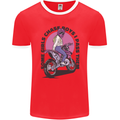 Some Girls Chase Funny Biker Motorcycle Mens Ringer T-Shirt FotL Red/White