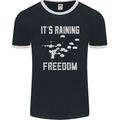 Freedom Parachute Regiment Para 1 2 3 4 SAS Mens Ringer T-Shirt FotL Black/White