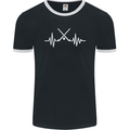 Pulse Hockey Ice Street Player ECG Mens Ringer T-Shirt FotL Black/White