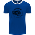 A Snowmobile Winter Sports Mens White Ringer T-Shirt Royal Blue/White