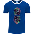 Synthesize Skulls Mens Ringer T-Shirt FotL Royal Blue/White