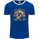 Best Dog Ever I Shih Tzu Not Funny Mens Ringer T-Shirt FotL Royal Blue/White