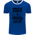 Uncle & Niece Friends for Life Funny Day Mens Ringer T-Shirt FotL Royal Blue/White