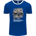 50 Year Old Banger Birthday 50th Year Old Mens Ringer T-Shirt FotL Royal Blue/White