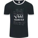 21st Birthday 21 Year Old Geek Funny Maths Mens Ringer T-Shirt FotL Black/White