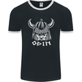 Odin Viking God Warrior Valhalla Norse Gym Mens Ringer T-Shirt FotL Black/White