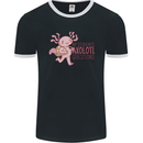My Students Axolotl Questions Teacher Funny Mens Ringer T-Shirt FotL Black/White