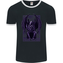 Cthulhu Follow Your God Kraken Mythology Mens Ringer T-Shirt FotL Black/White