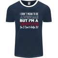 I Don't Mean to Be Chess Player Mens Ringer T-Shirt FotL Navy Blue/White