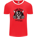 Handmade Choppers Biker Motorcycle Bike Mens Ringer T-Shirt Red/White