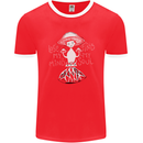 Lose My Mind Magic Mushrooms LSD Trippy Mens Ringer T-Shirt FotL Red/White