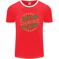 Irish Drinking Team Funny St. Patricks Day Mens Ringer T-Shirt FotL Red/White