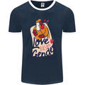 LGBT Love Has No Gender Gay Pride Day Mens Ringer T-Shirt FotL Navy Blue/White