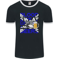 Scotland Blood Sweat & Beers Rugby Scottish Mens Ringer T-Shirt FotL Black/White