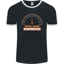 60th Birthday 60 Year Old Ageometer Funny Mens Ringer T-Shirt FotL Black/White