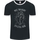 Heart Attack Recovery Survivor Mens Ringer T-Shirt FotL Black/White