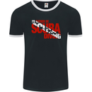 I'd Rather Be Scuba Diving Diver Dive Mens Ringer T-Shirt FotL Black/White