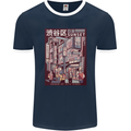 Japanese Sound of City Vibes Japan Mens Ringer T-Shirt FotL Navy Blue/White