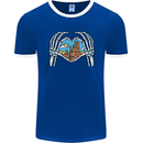 Love the Desert Safari Sand Cruising Mens Ringer T-Shirt FotL Royal Blue/White