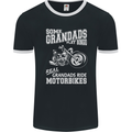 Motorbike Grandads Bingo Biker Motorcycle Mens Ringer T-Shirt FotL Black/White