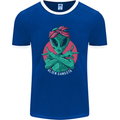 Funny Alien Gangster UFO 2Pac Rap Music Mens Ringer T-Shirt FotL Royal Blue/White