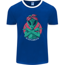 Funny Alien Gangster UFO 2Pac Rap Music Mens Ringer T-Shirt FotL Royal Blue/White