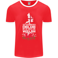 Wales My Roots Are Scottish Mens Ringer T-Shirt FotL Red/White