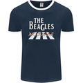 The Beagles Funny Dog Parody Mens Ringer T-Shirt FotL Navy Blue/White