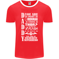 Daddy My Favourite Superhero Father's Day Mens Ringer T-Shirt FotL Red/White