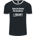 Rules for Dating My Daughters Father's Day Mens Ringer T-Shirt FotL Black/White