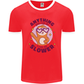 Sloth Anything I Can Do Slower Funny Mens Ringer T-Shirt FotL Red/White