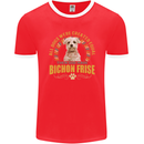 A Bichon Frise Dog Mens Ringer T-Shirt FotL Red/White