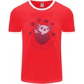 I Love You Alotl Valentines Day Axoloti Mens Ringer T-Shirt FotL Red/White