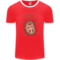 Anatomy of a Hedgehog Funny Mens Ringer T-Shirt FotL Red/White