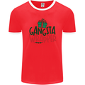 Gangsta Wrapper Funny Christmas Present Mens Ringer T-Shirt FotL Red/White