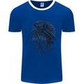 Eagle Ornithology Bird of Prey Mens White Ringer T-Shirt Royal Blue/White